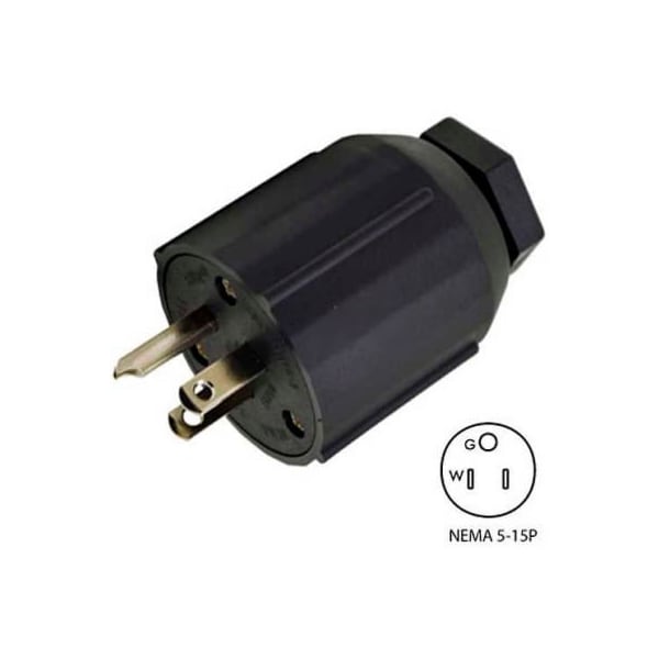 Conntek Conntek 60129, 15A Assembly Straight Blade Plug with NEMA 5-15P Male End, 2 Pole-3 Wire 60129 - main